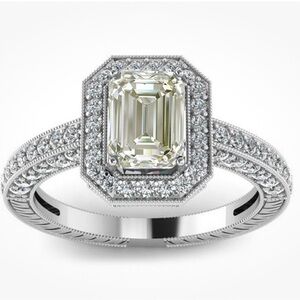 Elegant Diamond 925 Silver Women's Ring